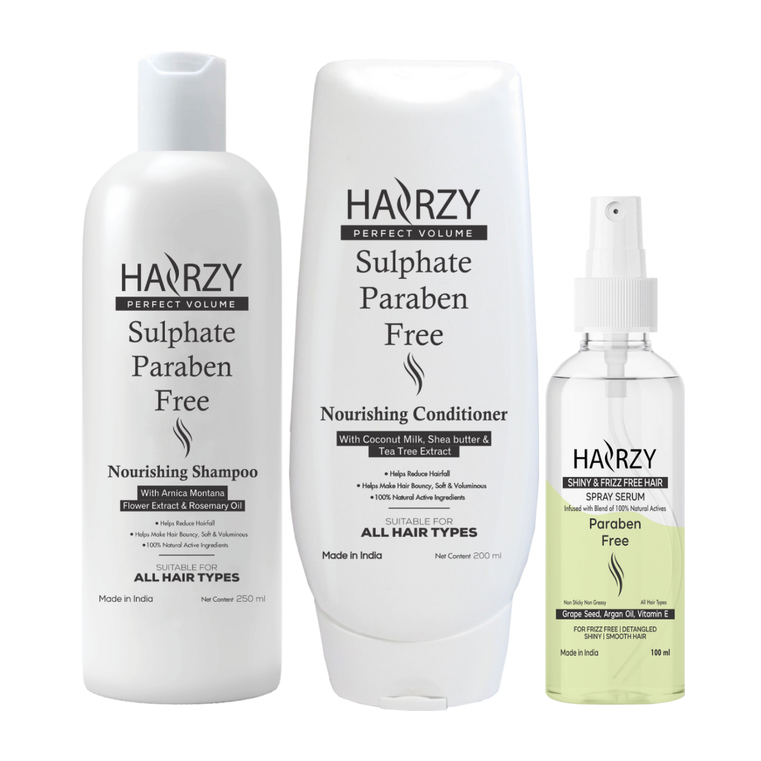 Hairzy Shampoo,Conditioner and Spray Serum Combo